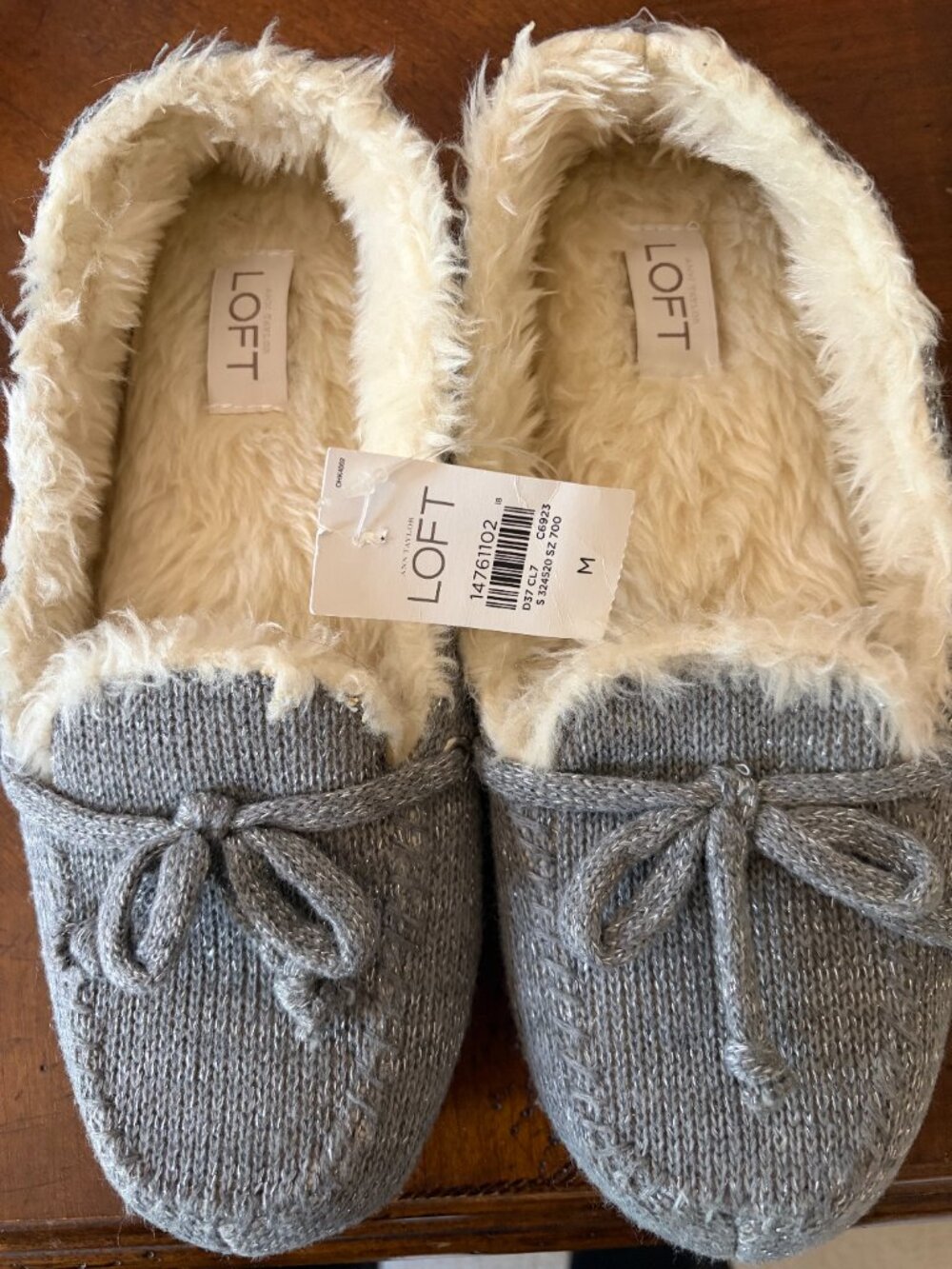 NWT Ann Taylor Loft Slippers/Moccasin. Size Medium. Fabulous and comfy!